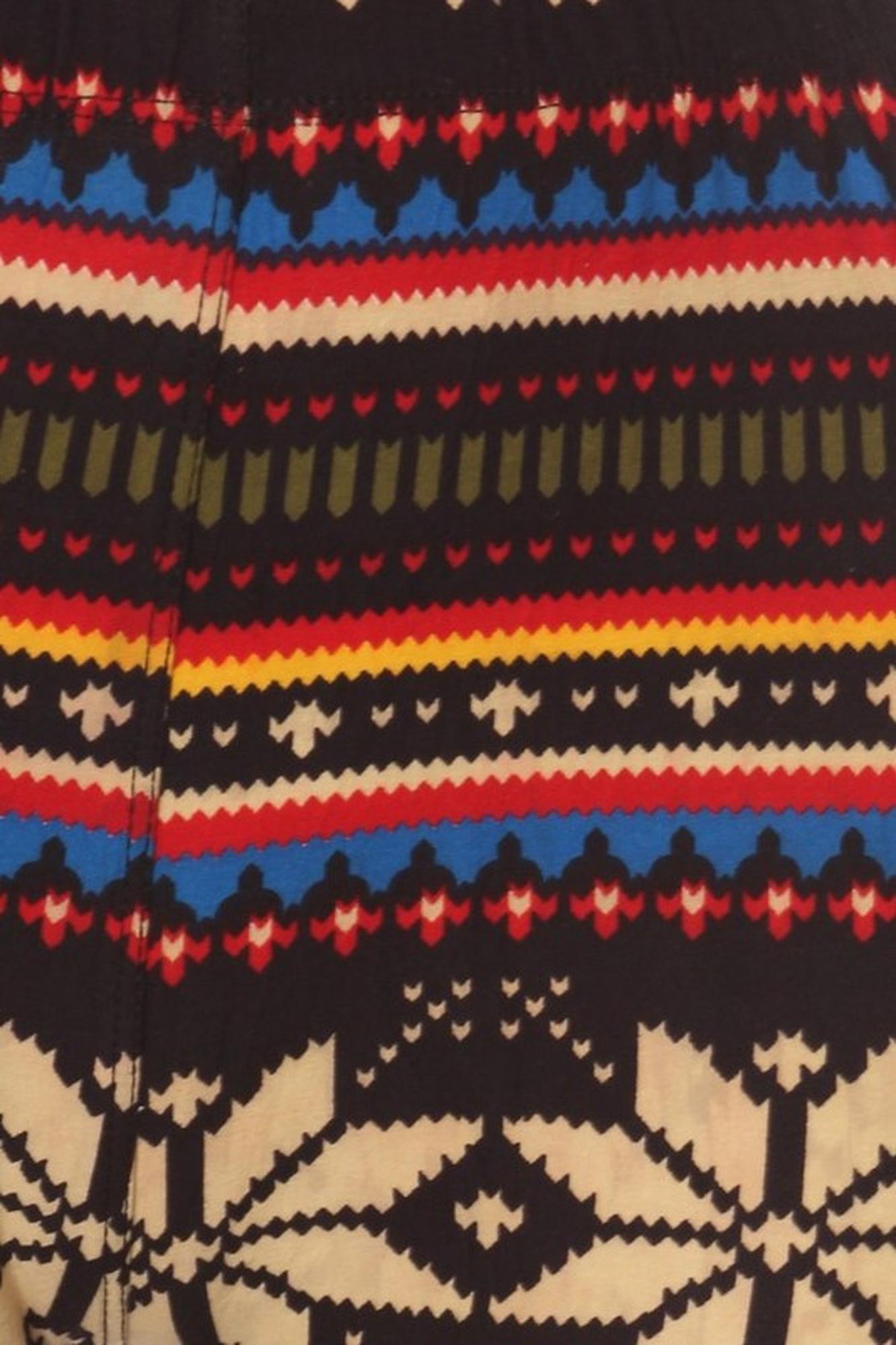 Buttery Soft Merry Snowflake Leggings (One Size Regular,Multi Color Bold)