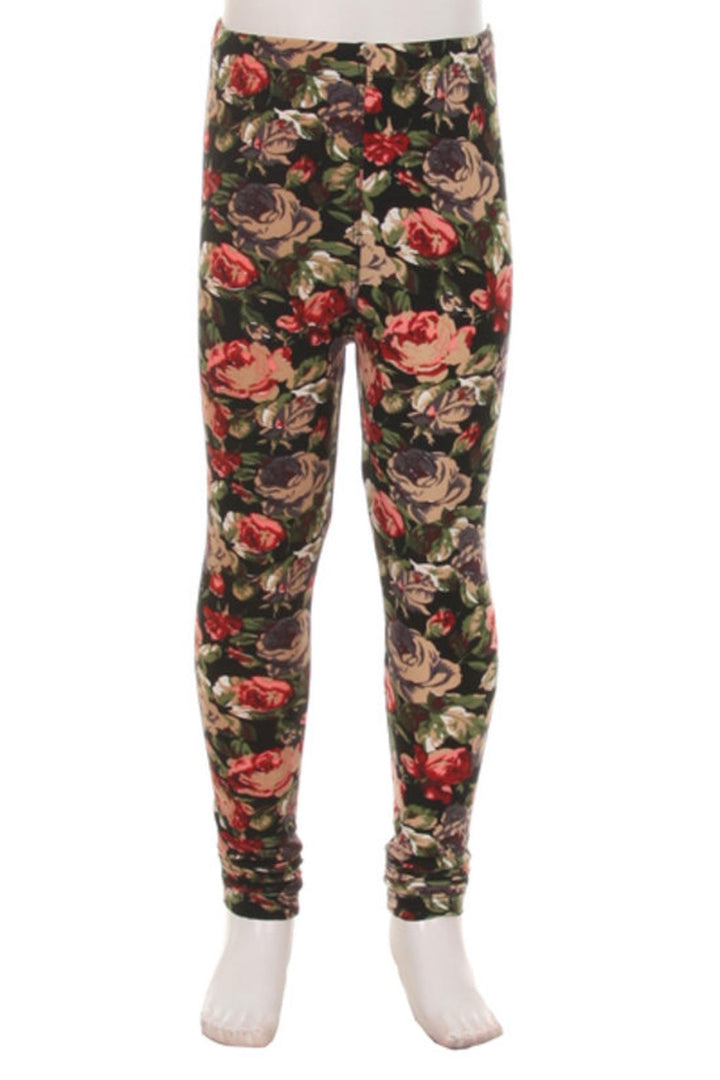 Buttery Smooth Vintage Floral Kids Leggings