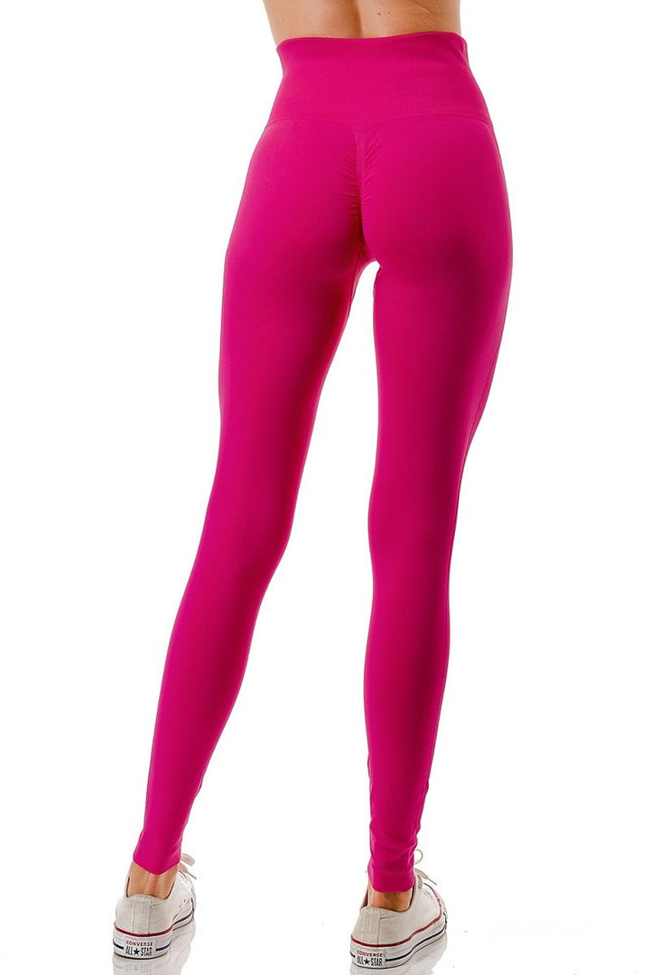 Full Length Nylon Spandex Butt Lift Leggings - Plus Size
