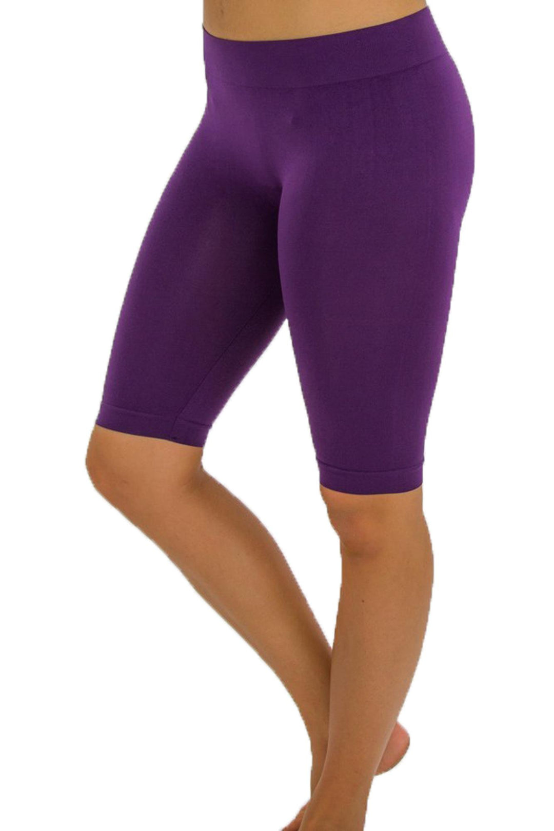 Basic Nylon Spandex Biker Shorts - Plus Size - 1XL 2XL 3XL