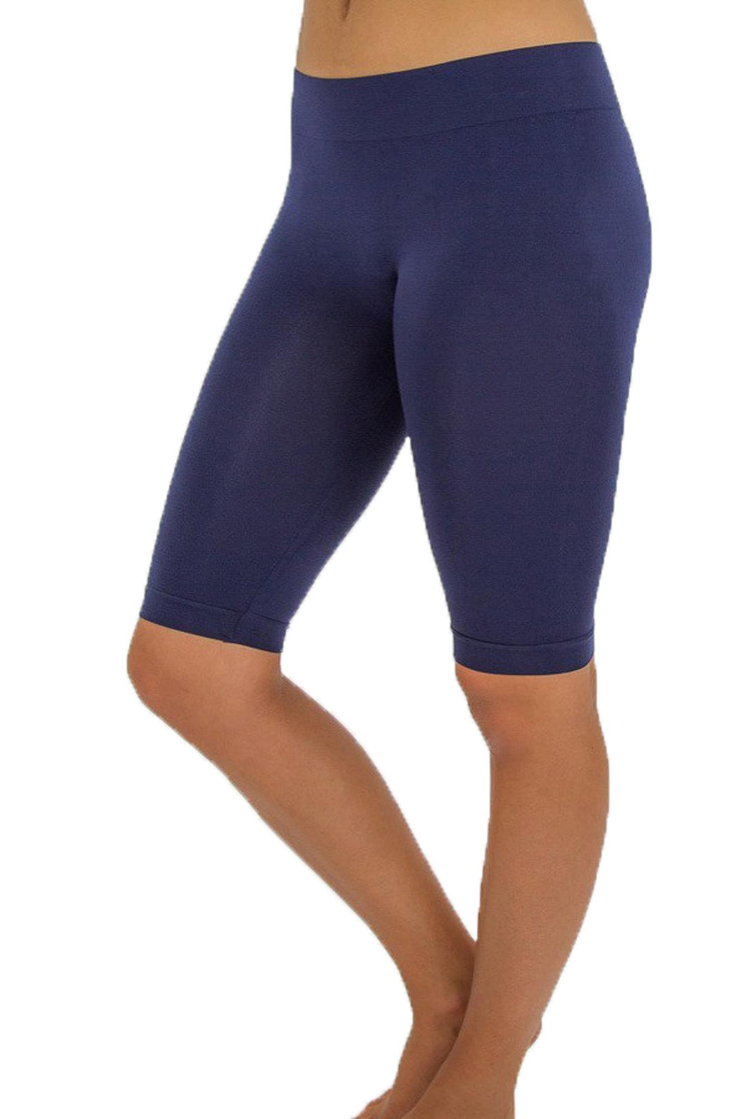 Basic Nylon Spandex Biker Shorts - Plus Size - 1XL 2XL 3XL