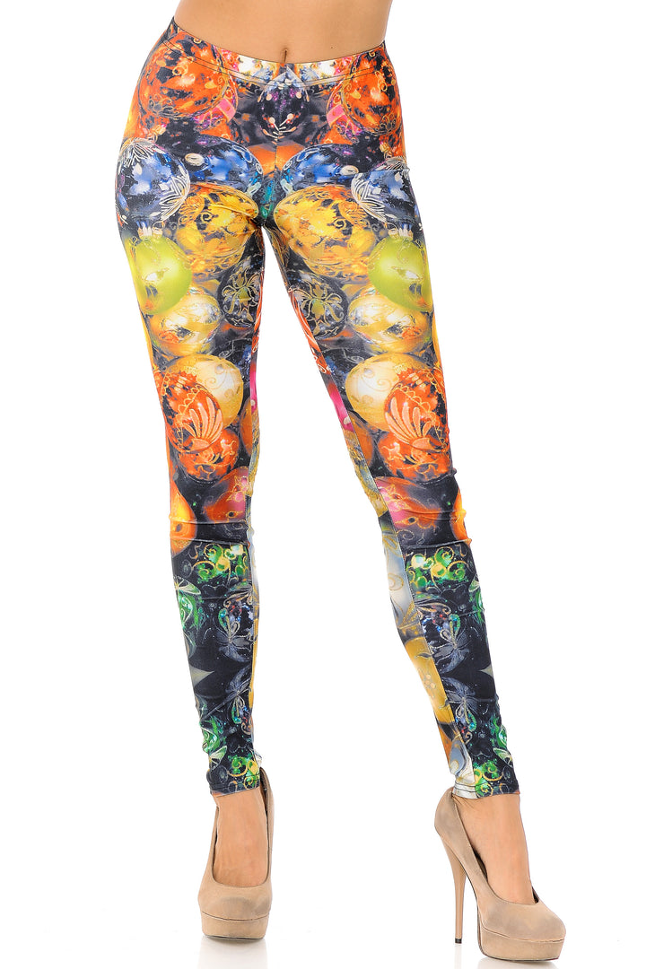 Gorgeous Christmas Ornament Leggings - Plus Size - 1XL 2XL 3XL