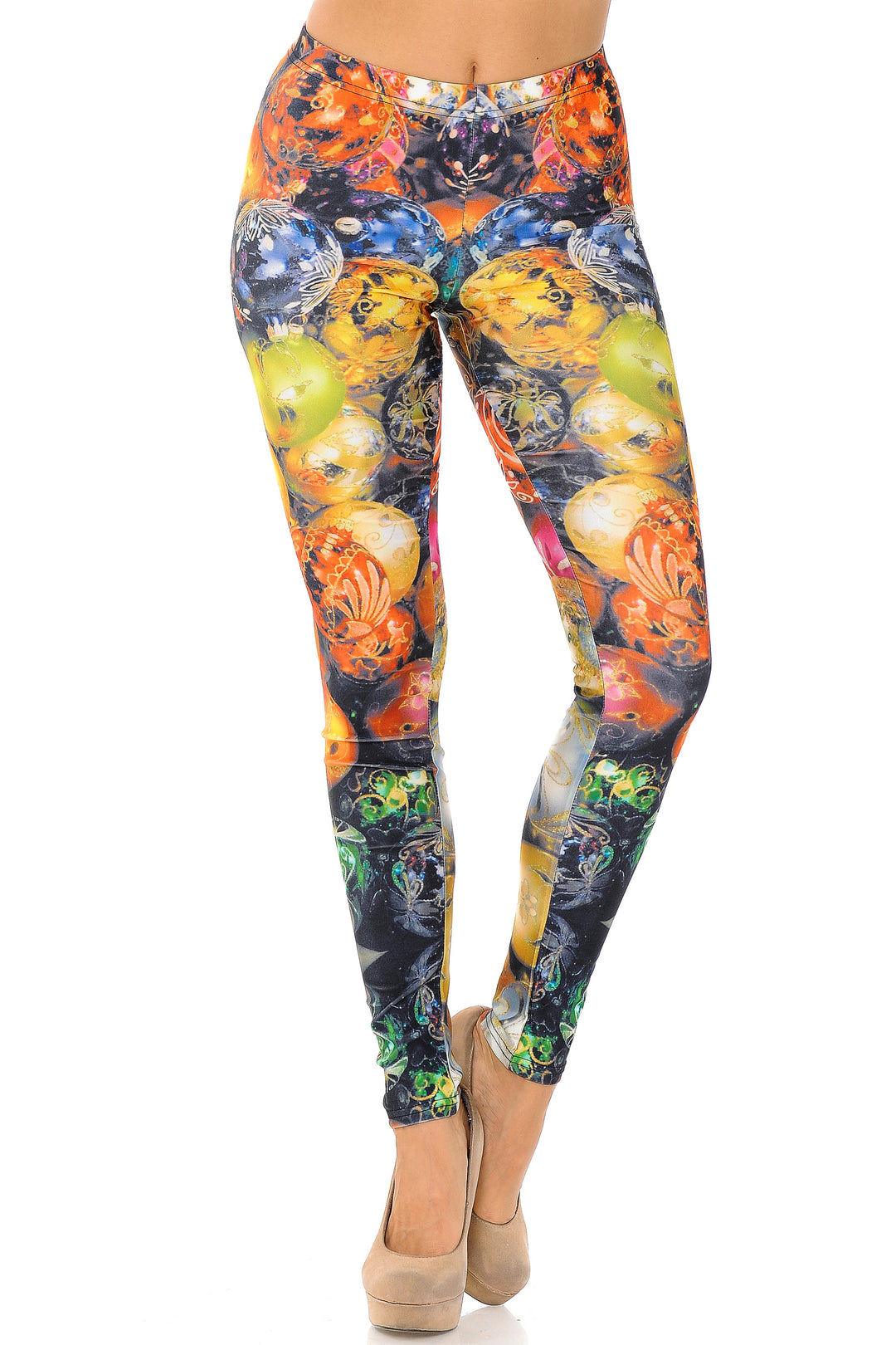 Gorgeous Christmas Ornament Leggings - Plus Size - 1XL 2XL 3XL