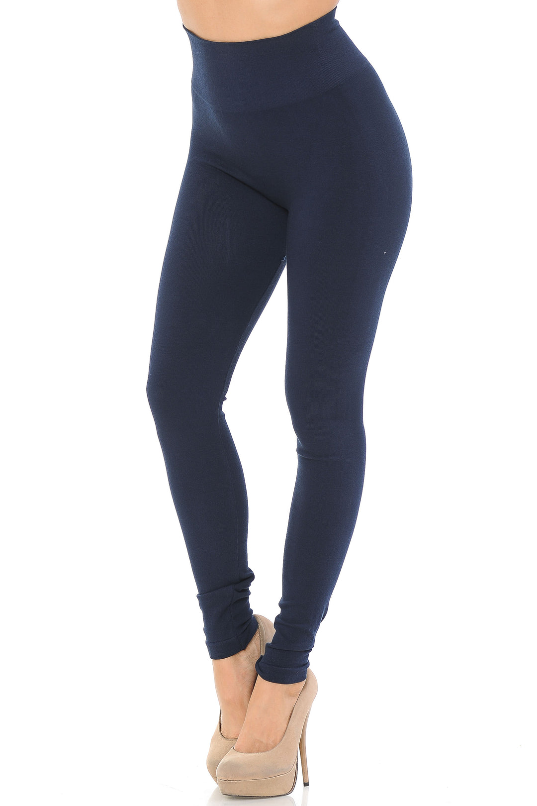 Comfy Heathered High Waisted Leggings - Plus Size - 1XL 2XL 3XL