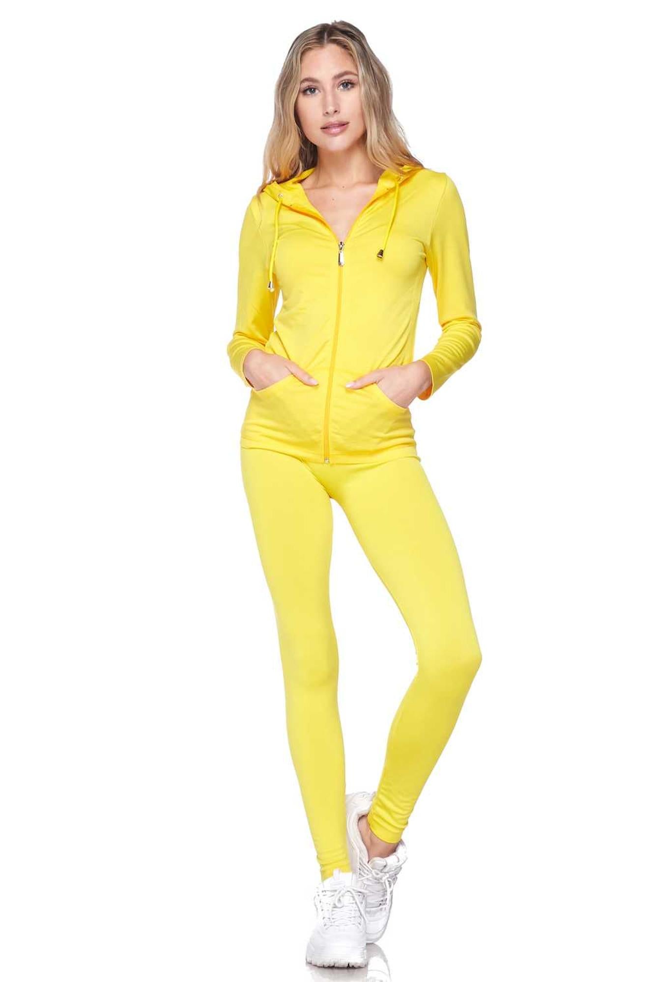 Premium Zipper Hoodie Jacket and Legging Set - Plus Size