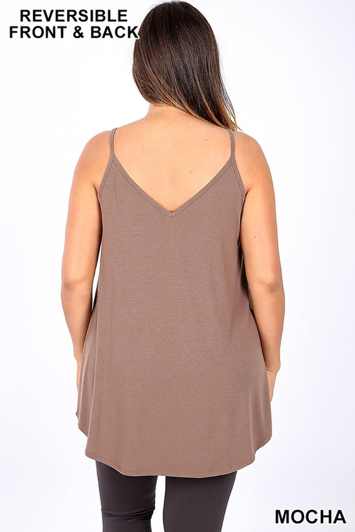 Reversible Spaghetti Strap Rayon Plus Size Camisole