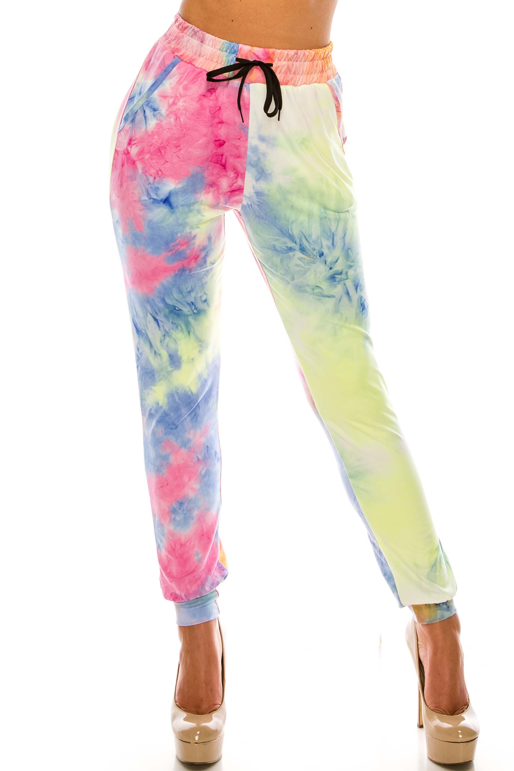 Buttery Smooth Multi-Color Pastel Tie Dye Joggers