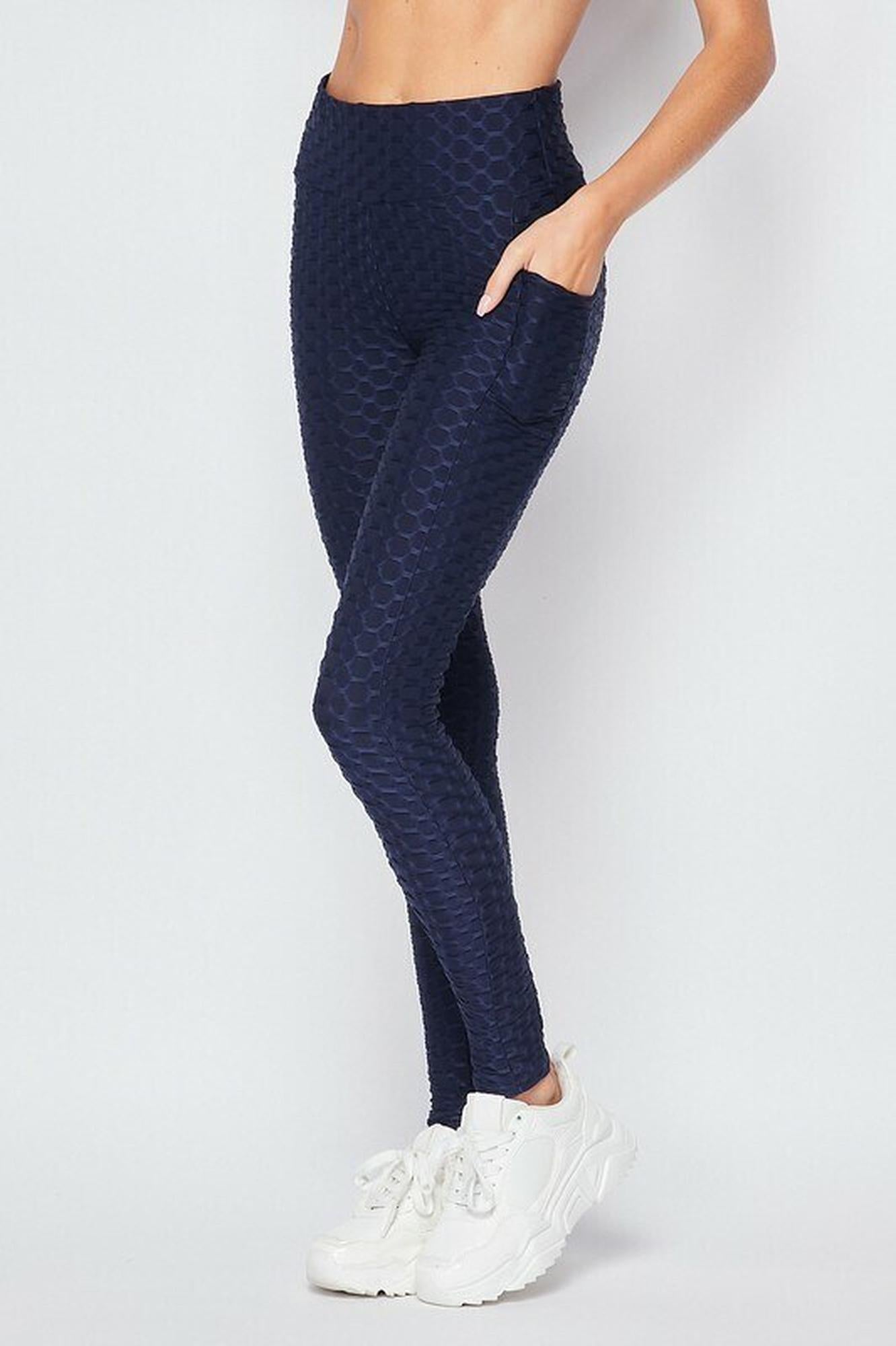Popcorn High Waisted Scrunch Butt Leggings with Pockets - Zinati (W&J)