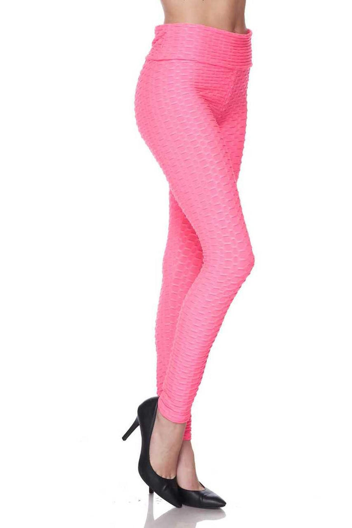 Popcorn High Waisted Scrunch Butt Leggings with Pockets - Zinati (W&J)