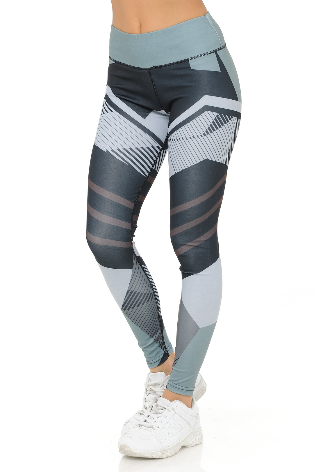 Charcoal Angular Motion High Waisted Sport Leggings