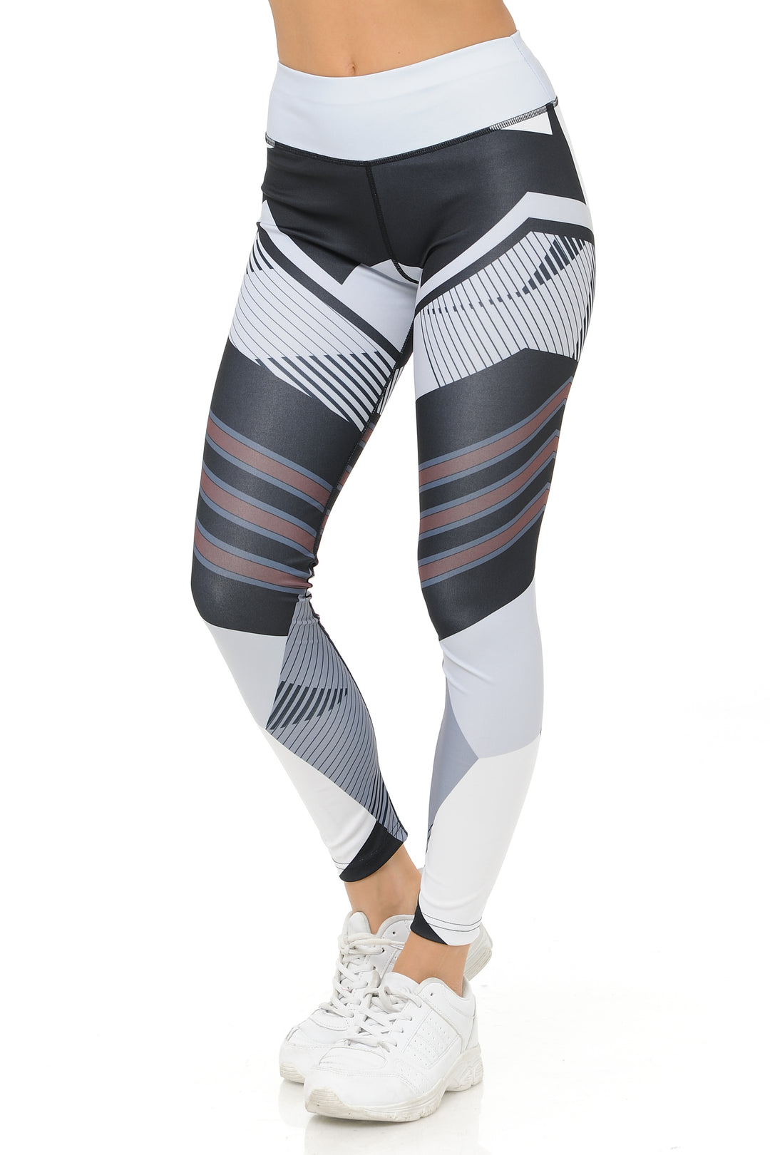 Light Grey Angular Motion High Waisted Sport Leggings