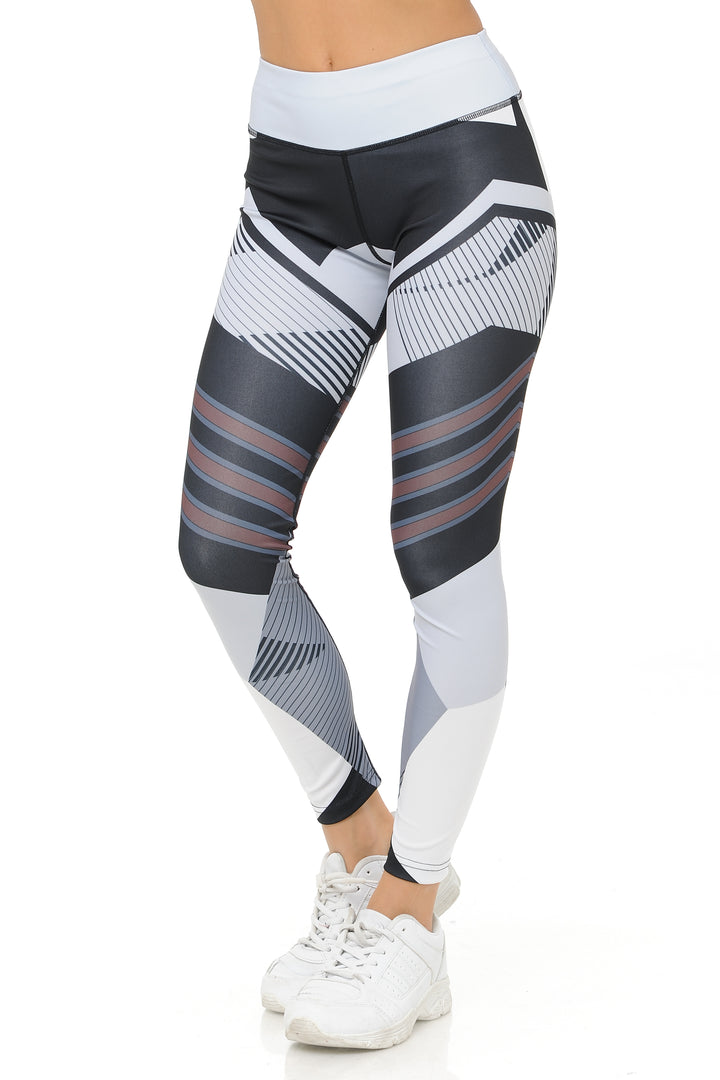 Light Grey Angular Motion High Waisted Sport Leggings