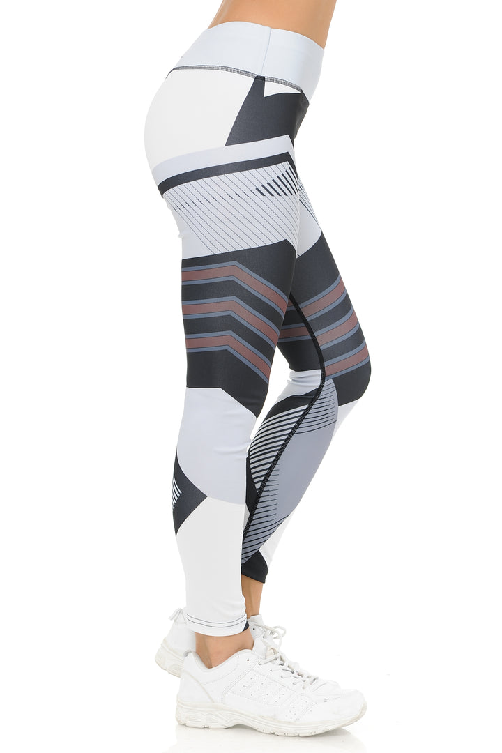 Light Grey Angular Motion High Waisted Sport Leggings