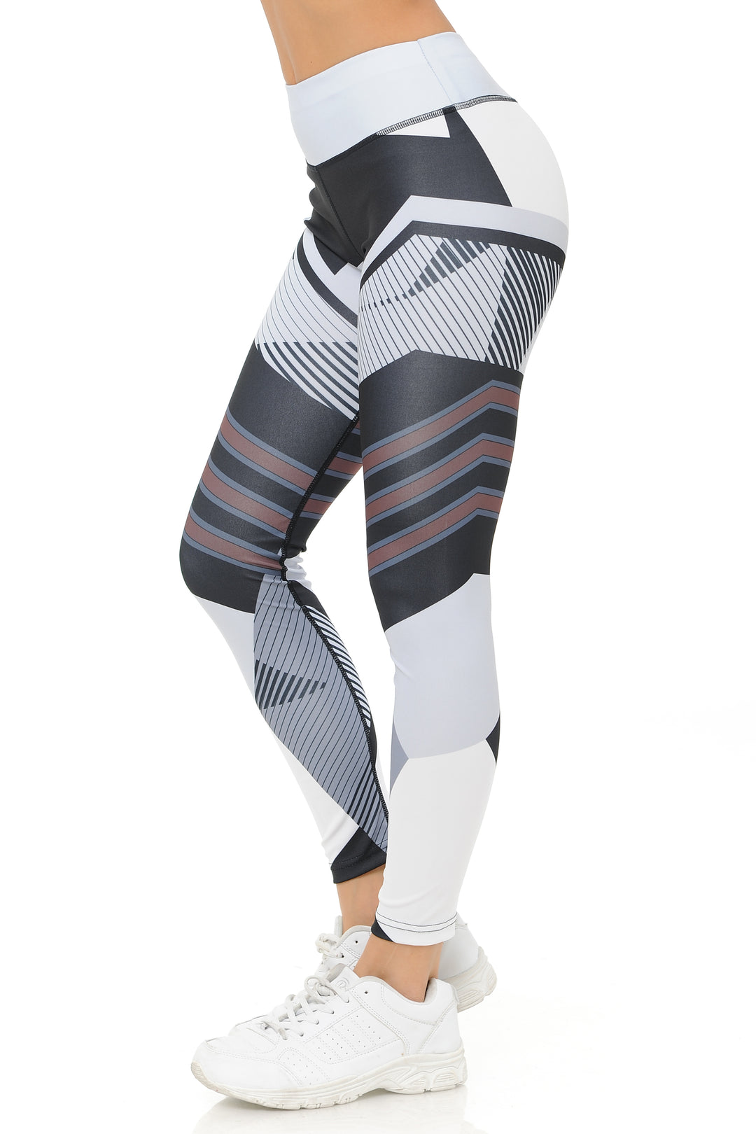 Light Grey Angular Motion High Waisted Sport Leggings