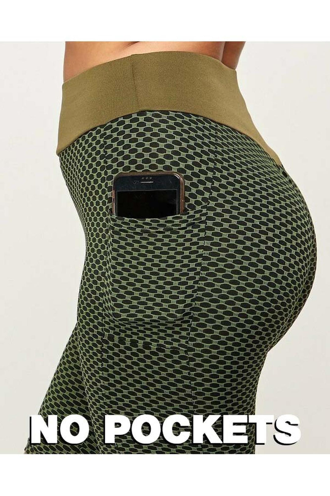 Contrast Textured Scrunch Butt Leggings - NO POCKETS