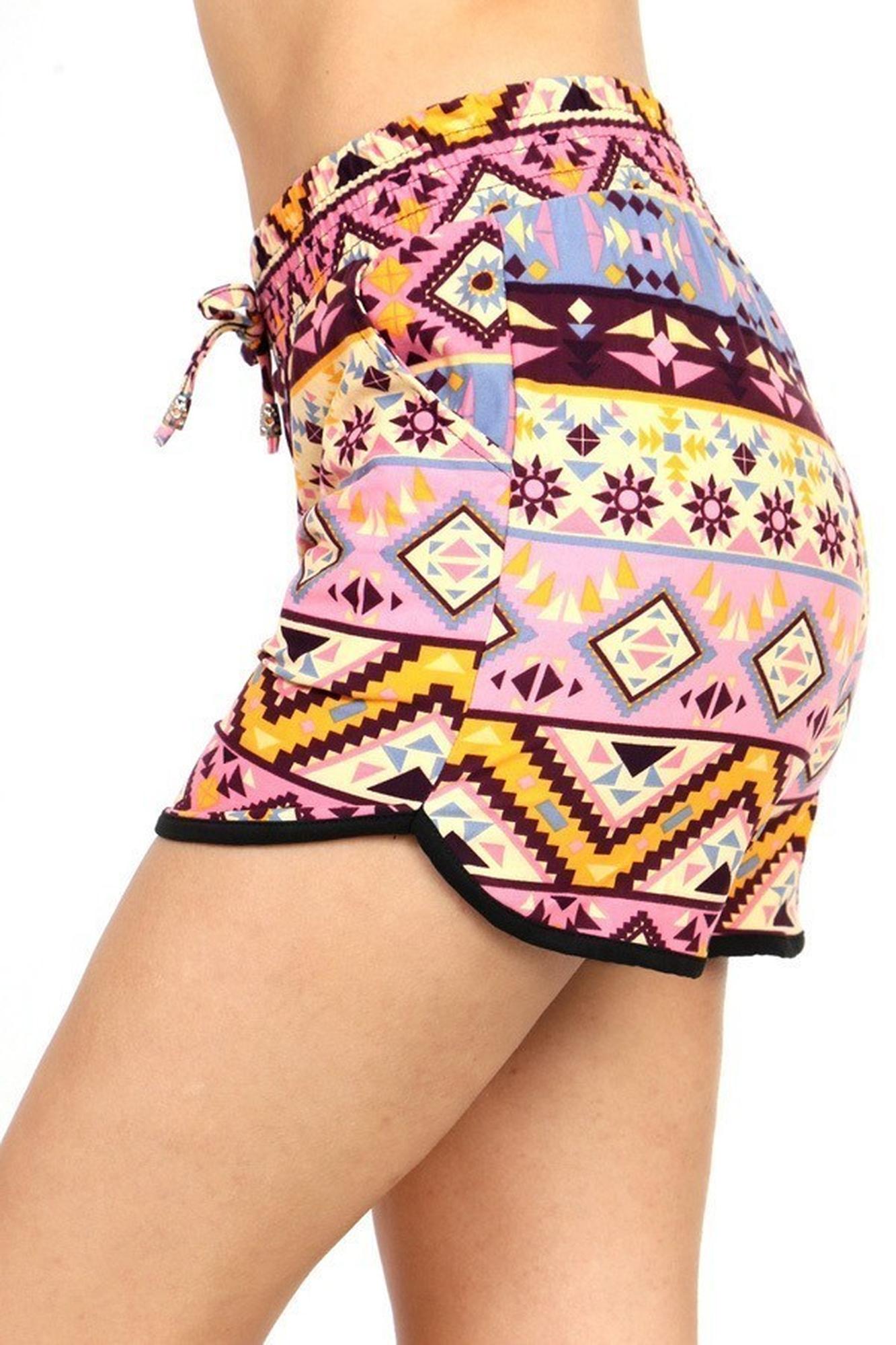 Buttery Smooth Pink Desert Tribal Dolphin Shorts
