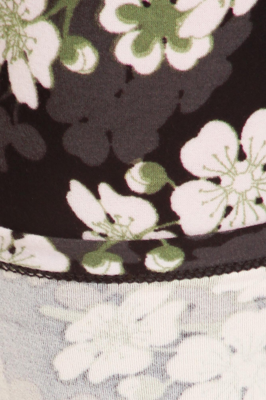 Buttery Soft White Floral Bunch High Waist Leggings (One Size Regular,White)