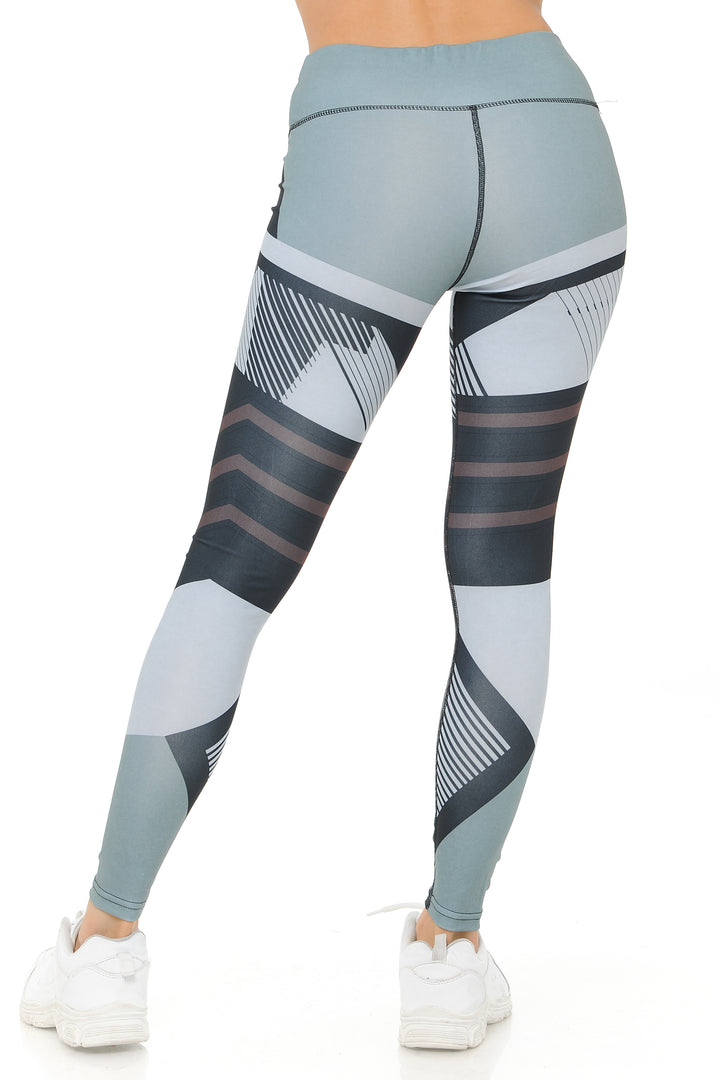 Charcoal Angular Motion High Waisted Sport Leggings