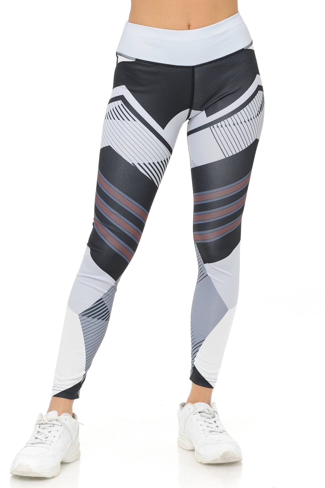 Light Grey Angular Motion High Waisted Sport Leggings
