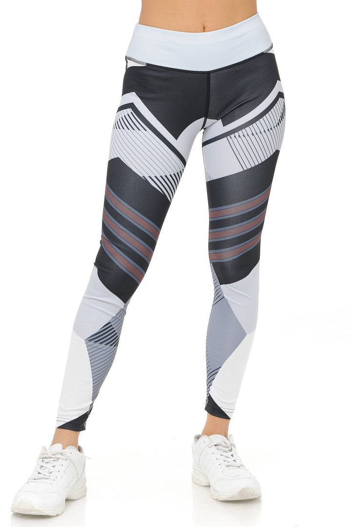 Light Grey Angular Motion High Waisted Sport Leggings
