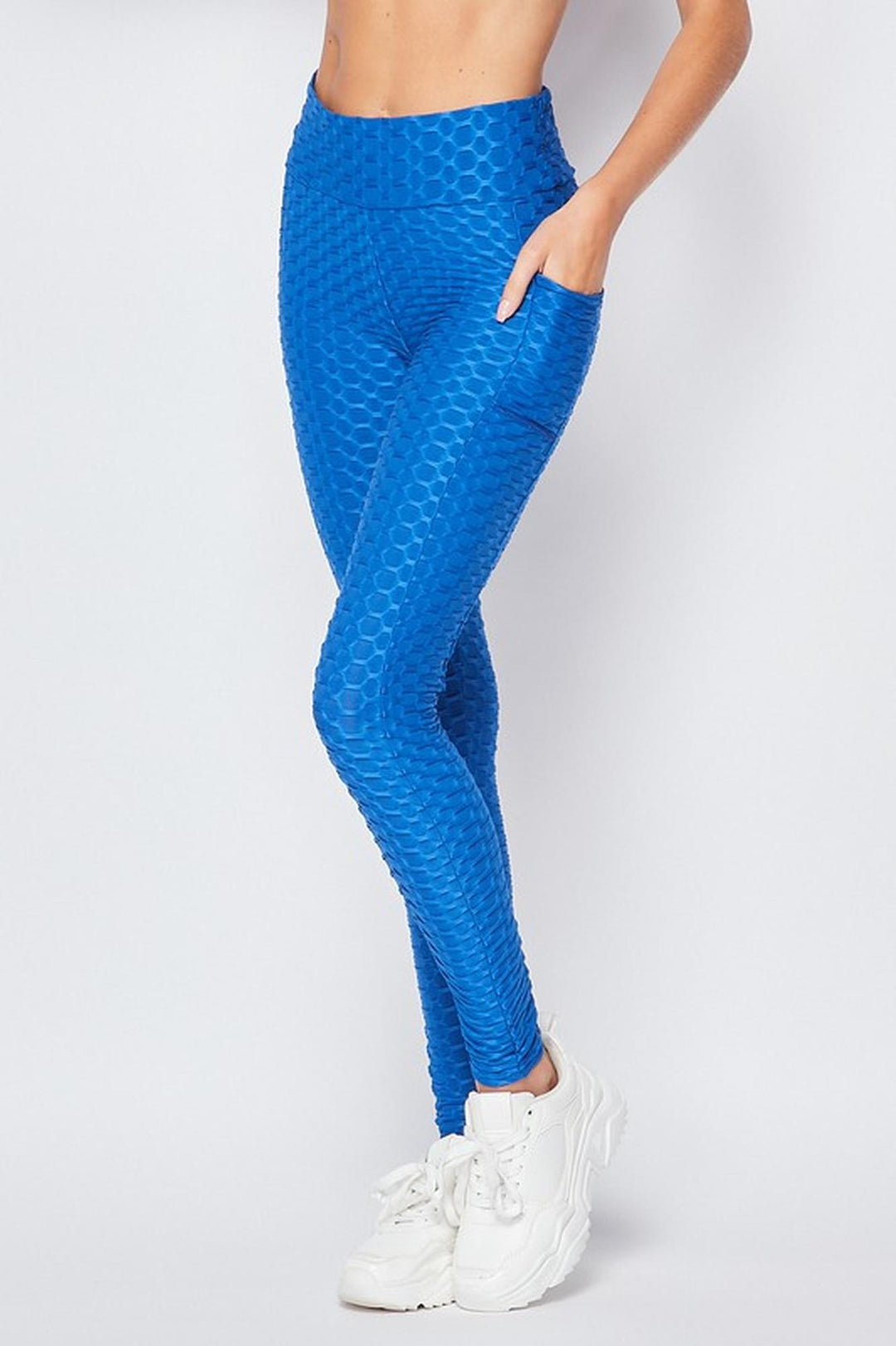 Popcorn High Waisted Scrunch Butt Leggings with Pockets - Zinati (W&J)