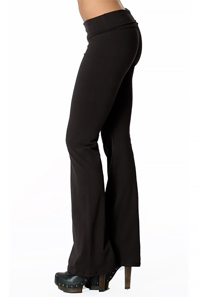 USA Basic Cotton Solid Fold Over Leggings