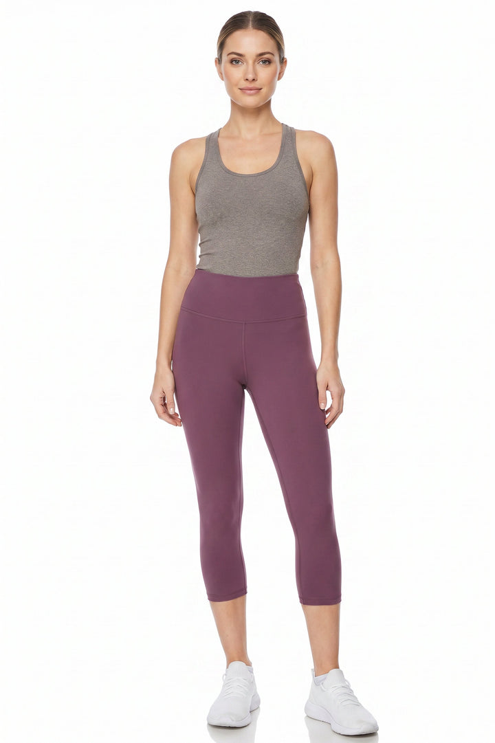 Buttery Smooth Basic Solid High Waisted Capris - 3 Inch Waist - New Mix