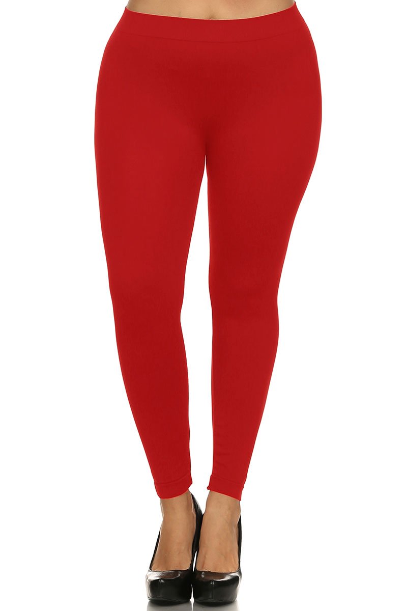 Full Length Seamless Leggings - Plus Size - 1XL 2XL 3XL