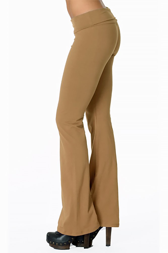 USA Basic Cotton Solid Fold Over Leggings