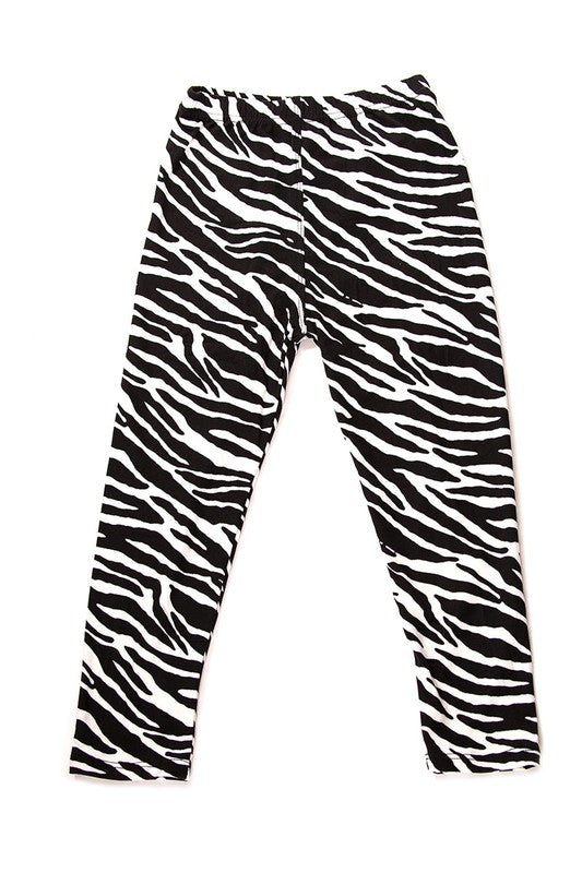 Buttery Smooth Zebra Print Kids Leggings