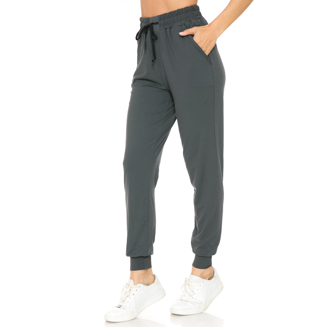 Buttery Smooth Solid Basic Charcoal Women's Joggers - EEVEE