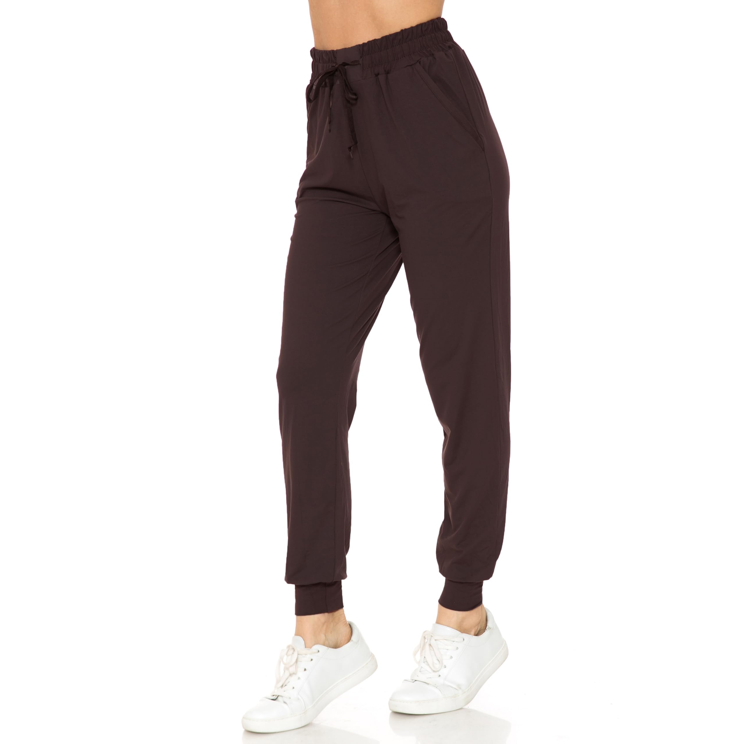 Buttery Smooth Solid Basic Brown Joggers - EEVEE
