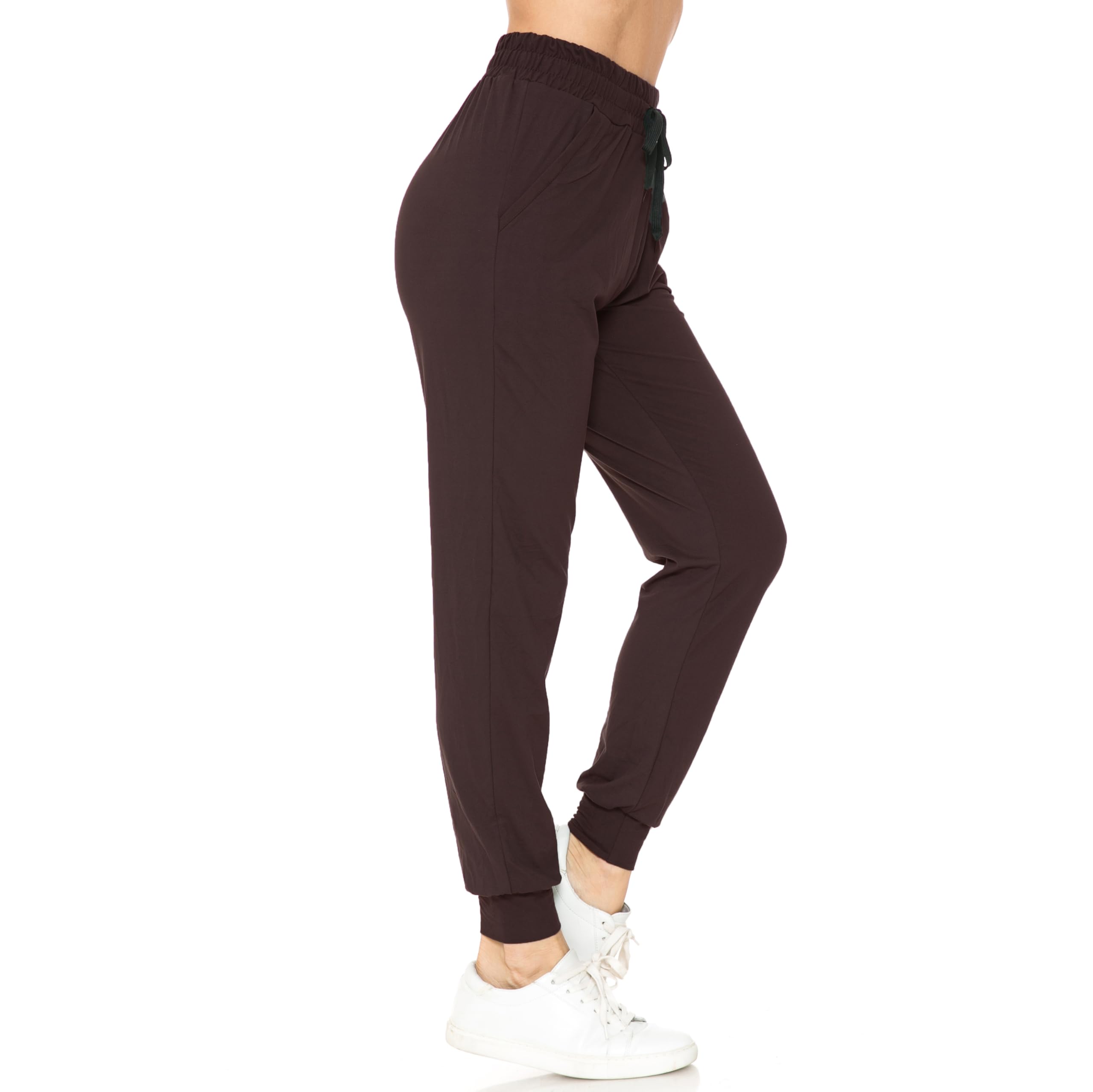 Buttery Smooth Solid Basic Brown Joggers - EEVEE