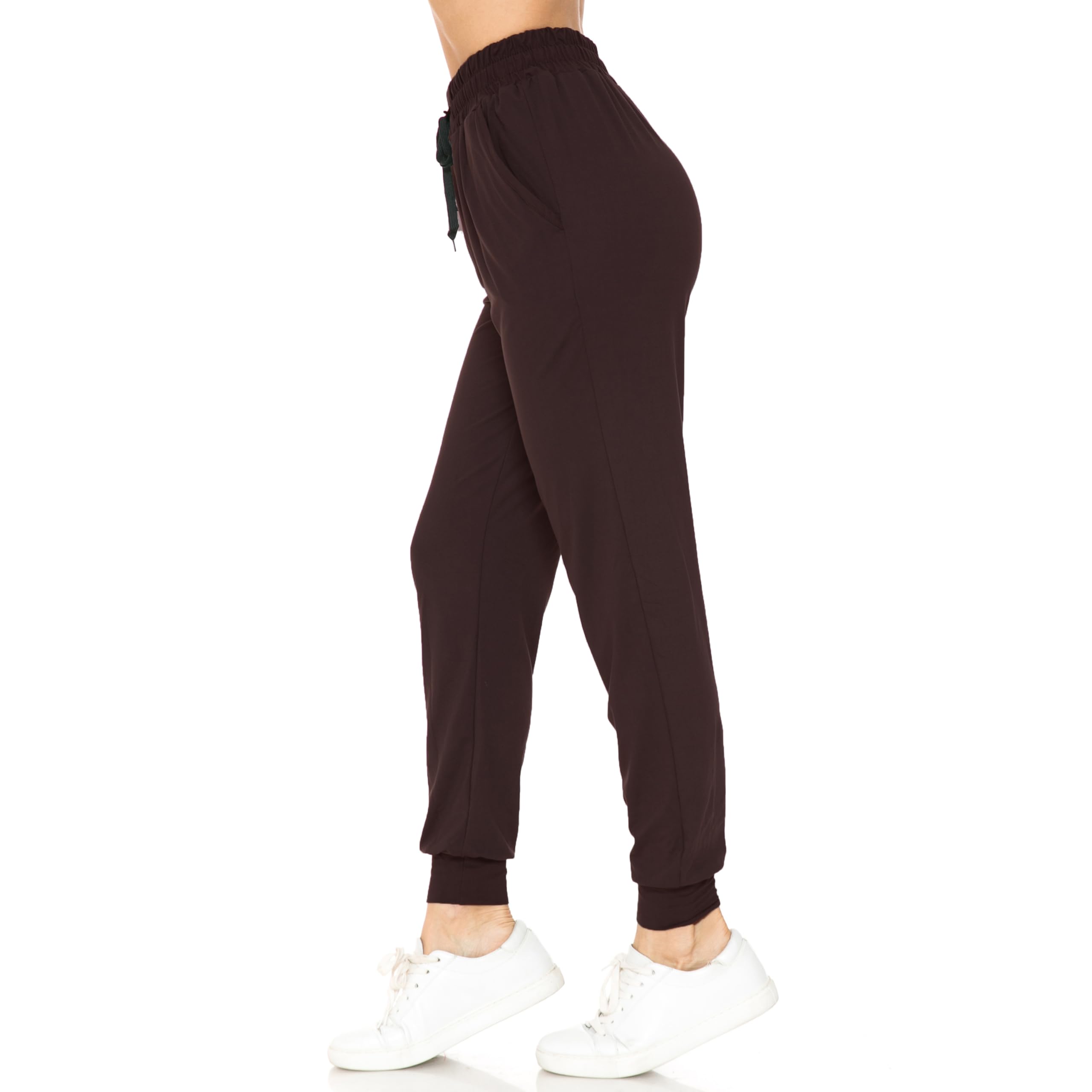 Buttery Smooth Solid Basic Brown Joggers - EEVEE