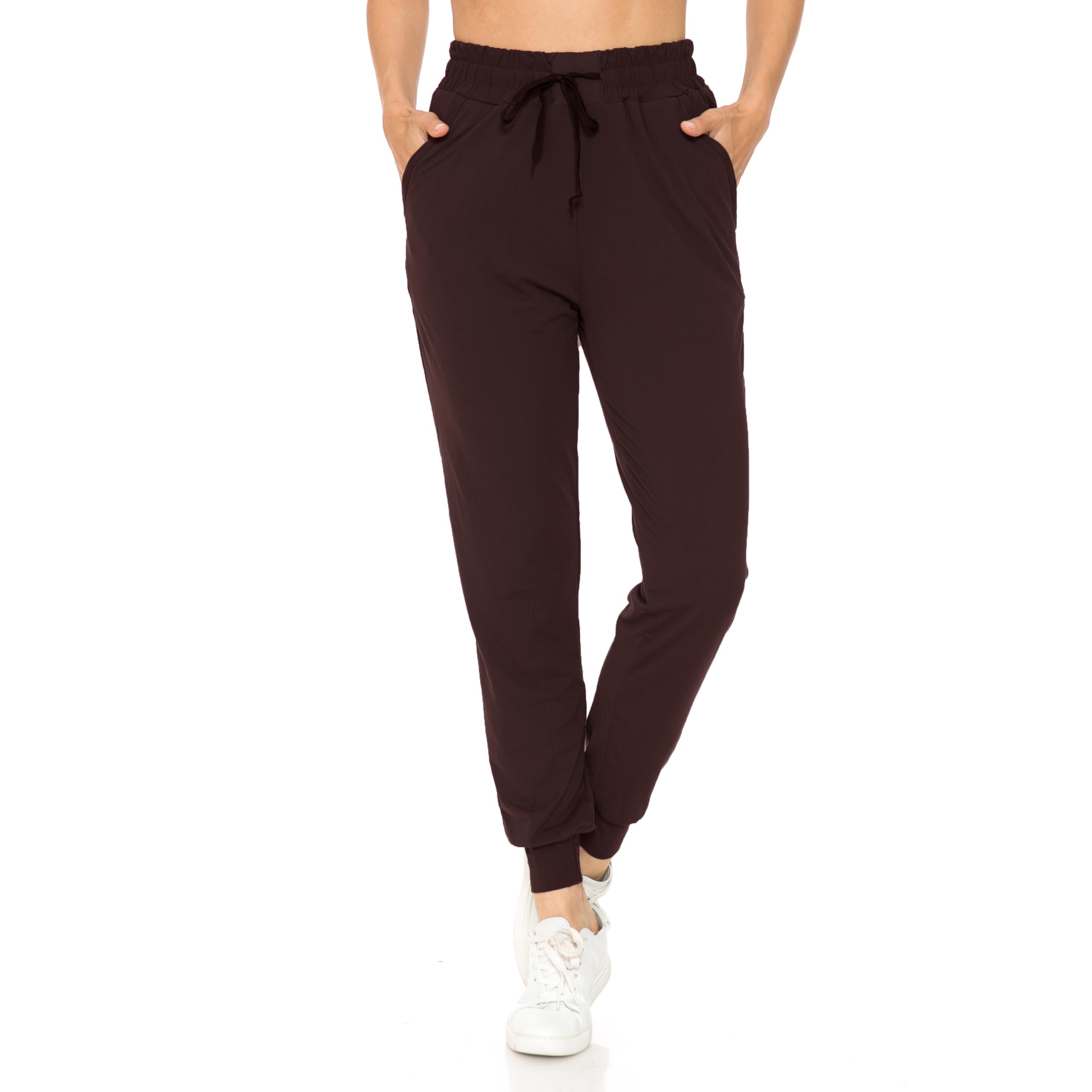 Buttery Smooth Solid Basic Brown Joggers - EEVEE