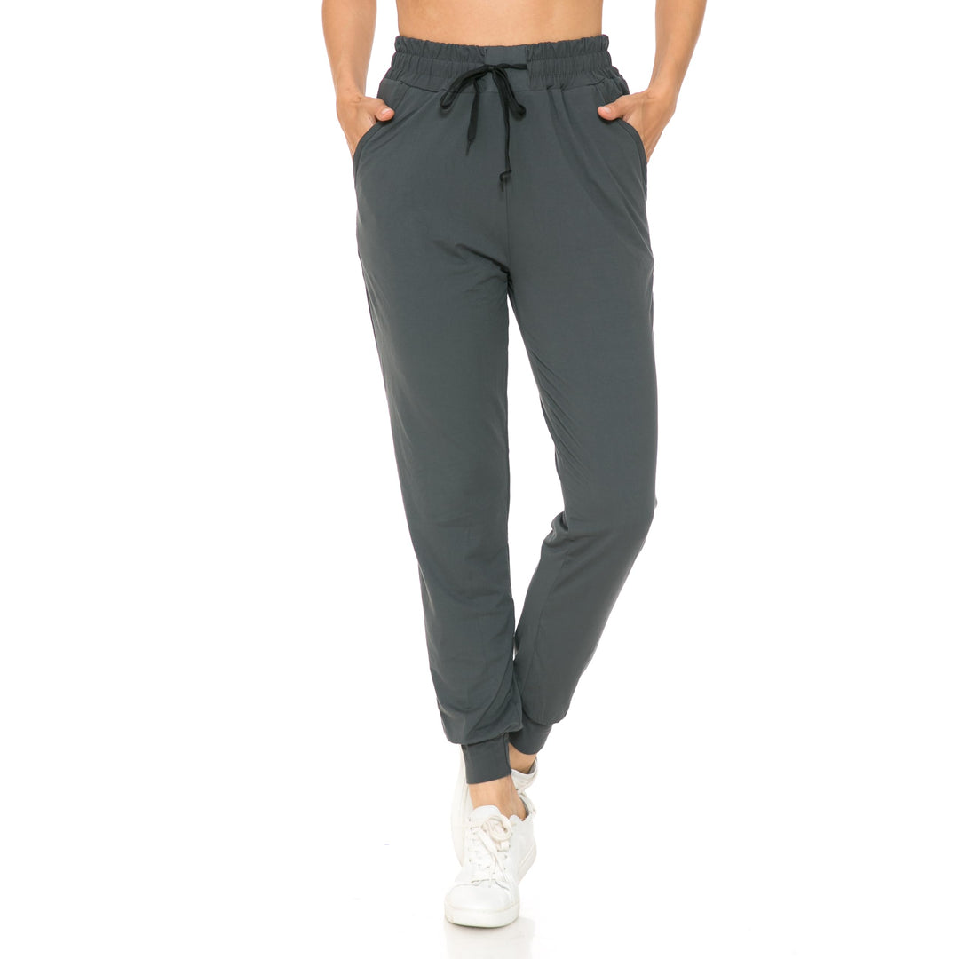 Buttery Smooth Solid Basic Charcoal Women's Joggers - EEVEE