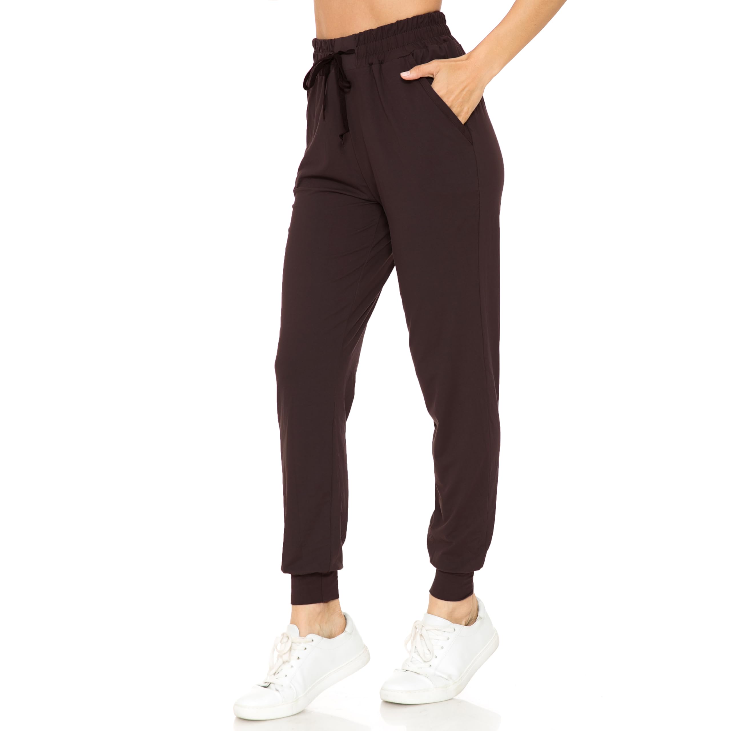 Buttery Smooth Solid Basic Brown Joggers - EEVEE