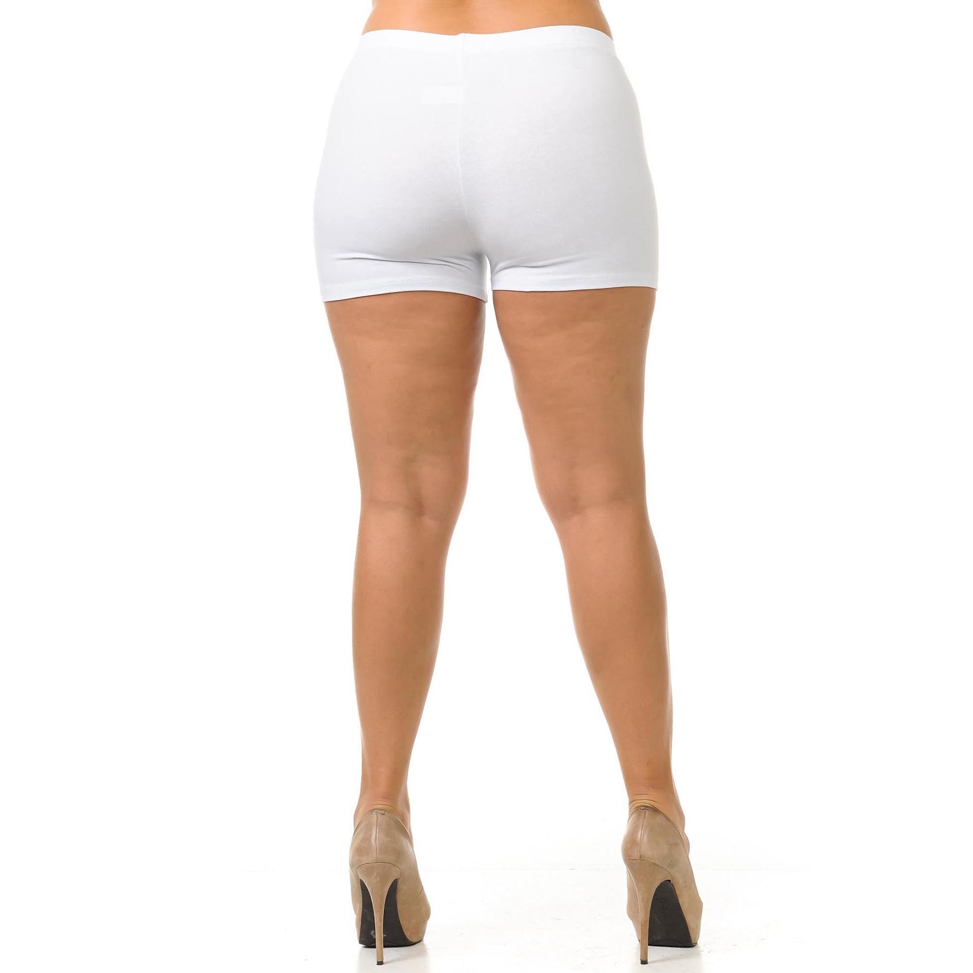 USA Basic Cotton Boy Shorts - Plus Size - 1XL 2XL 3XL