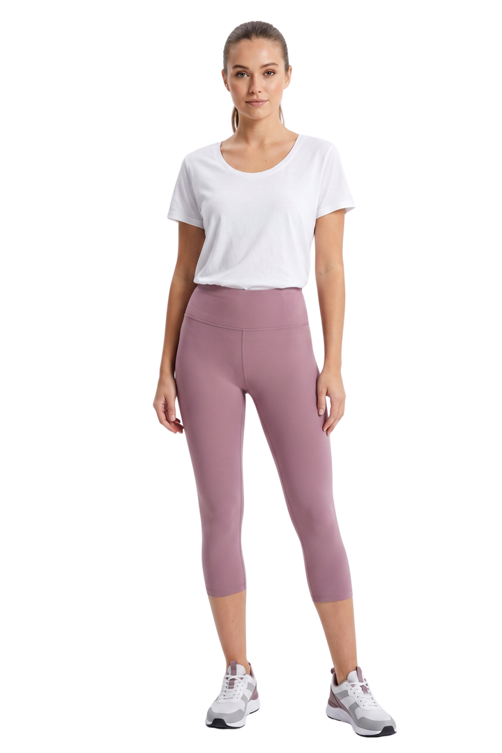Buttery Smooth Basic Solid High Waisted Capris - 3 Inch Waist - New Mix