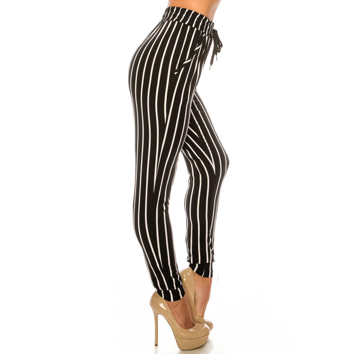 Buttery Smooth Vertical Black Pinstripe Joggers