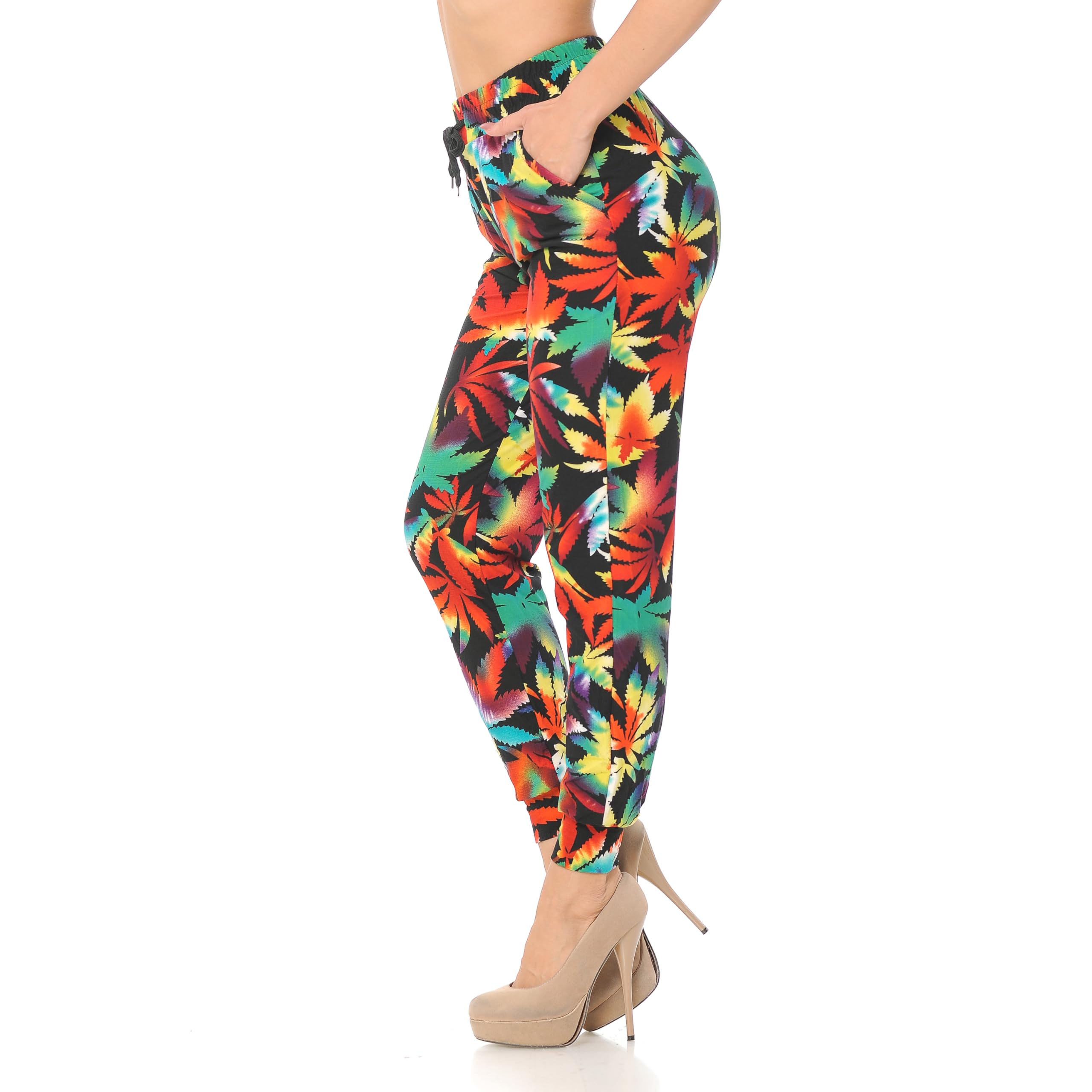 Buttery Smooth Rainbow Marijuana Joggers