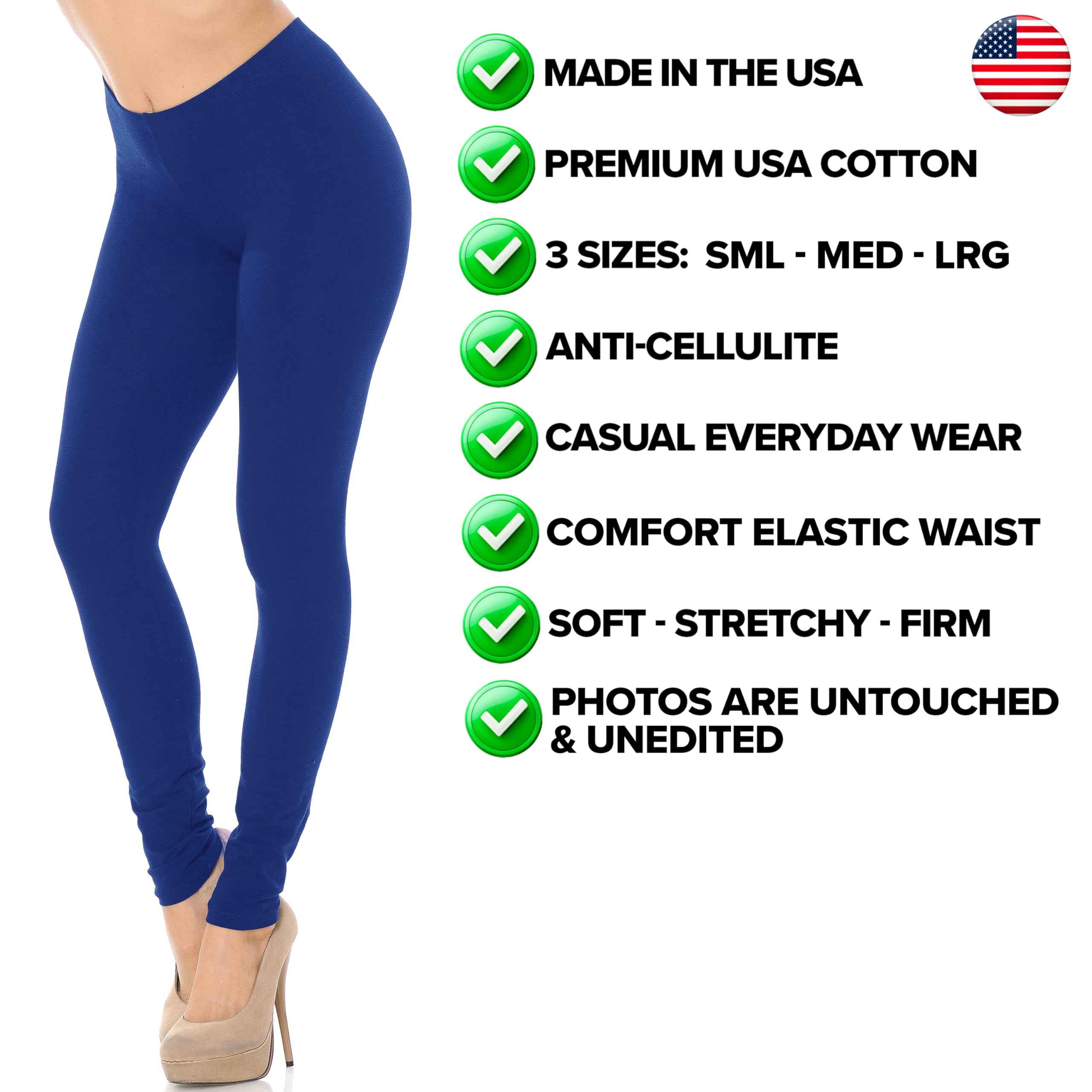 USA Full Length Basic Cotton Leggings