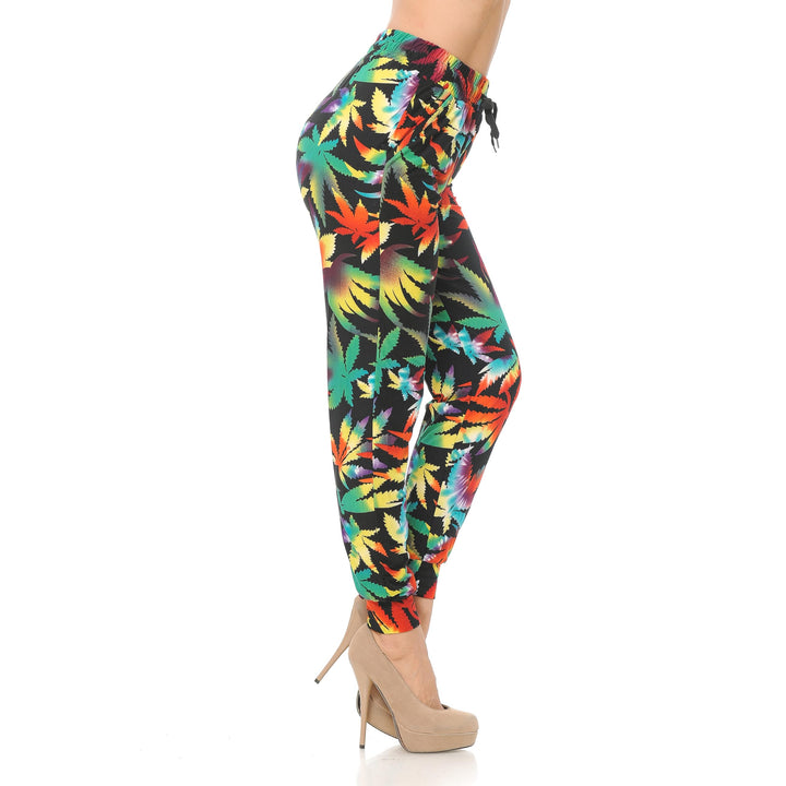 Buttery Smooth Rainbow Marijuana Joggers
