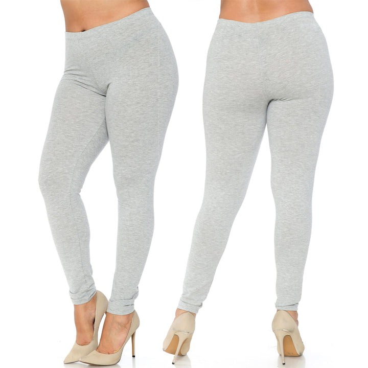 USA Basic Full Length Cotton Leggings - Plus Size - 1XL 2XL 3XL