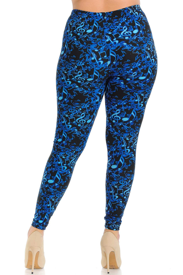 Plus Size - Buttery Soft Floral Animal Tribal Print Leggings - 1XL - 3XL