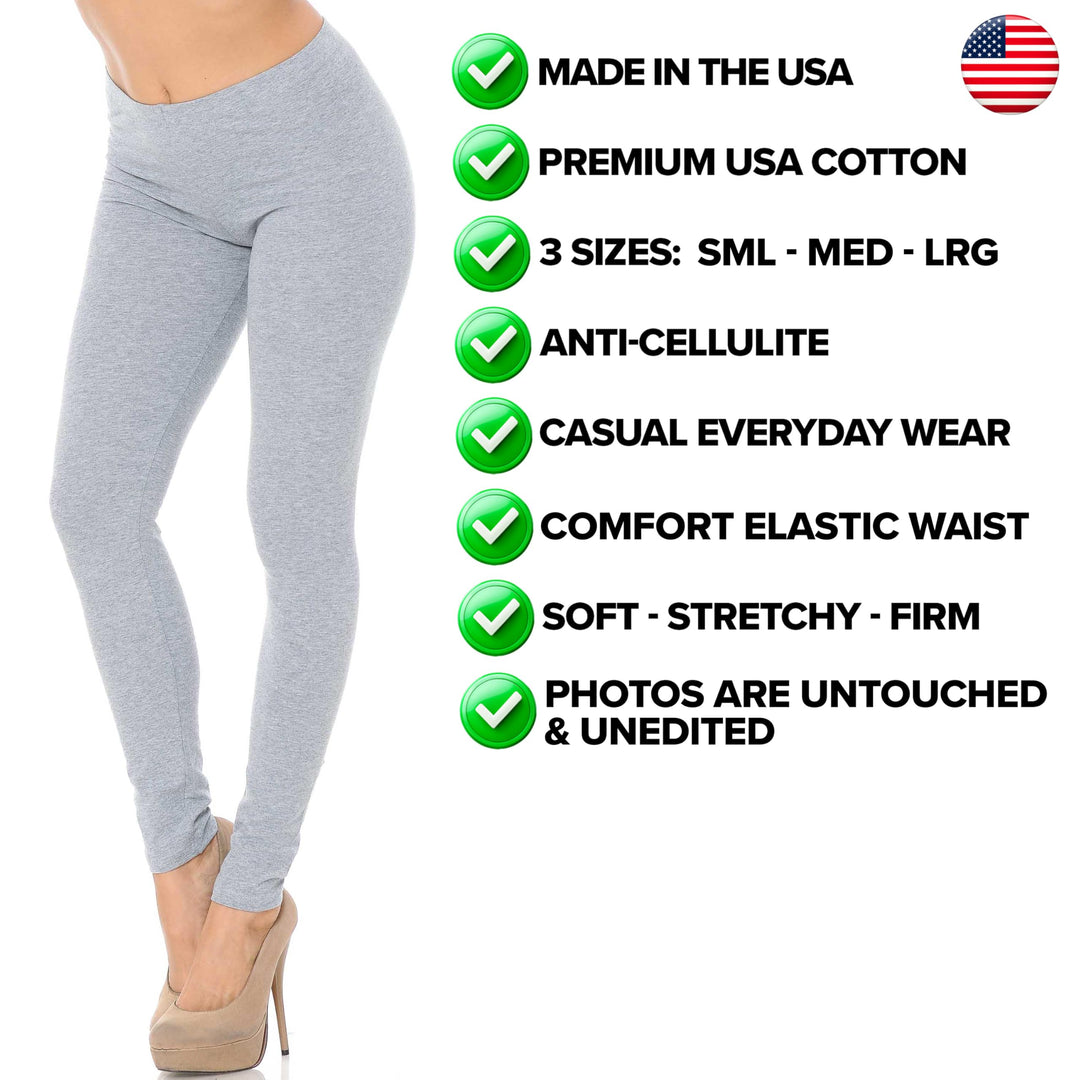 USA Full Length Basic Cotton Leggings