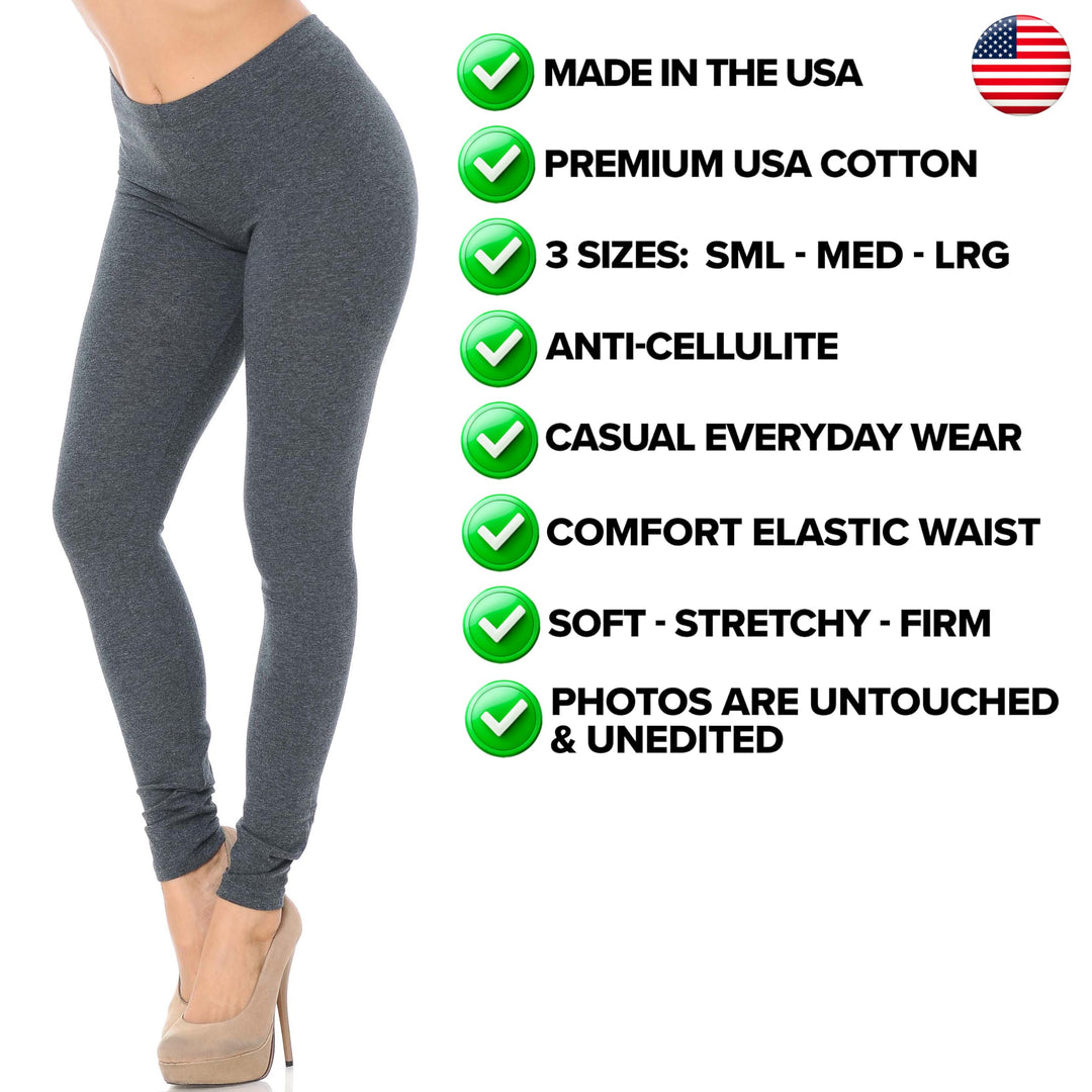 USA Full Length Basic Cotton Leggings