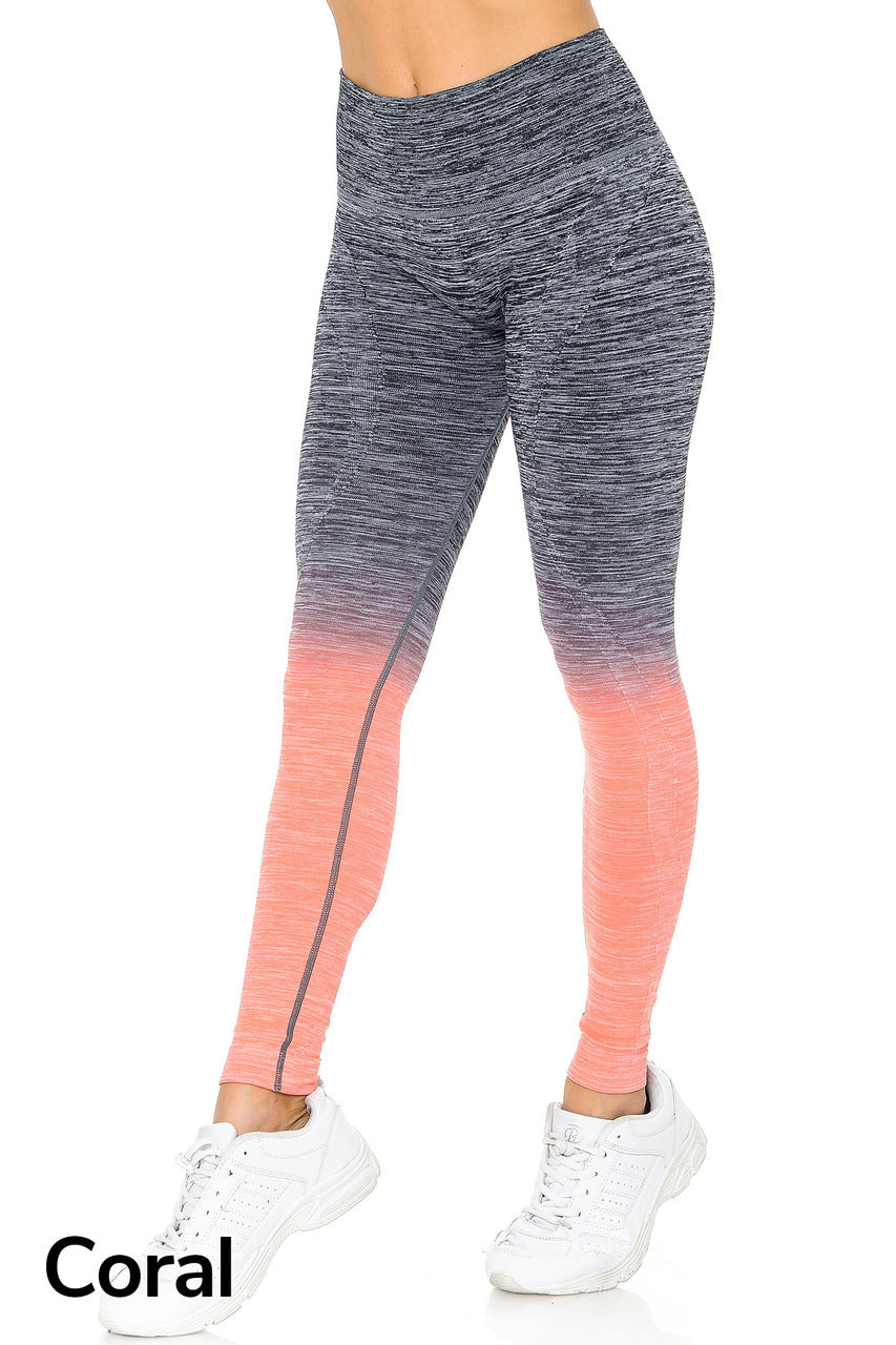 Ombre Heathered Athleica Workout Leggings
