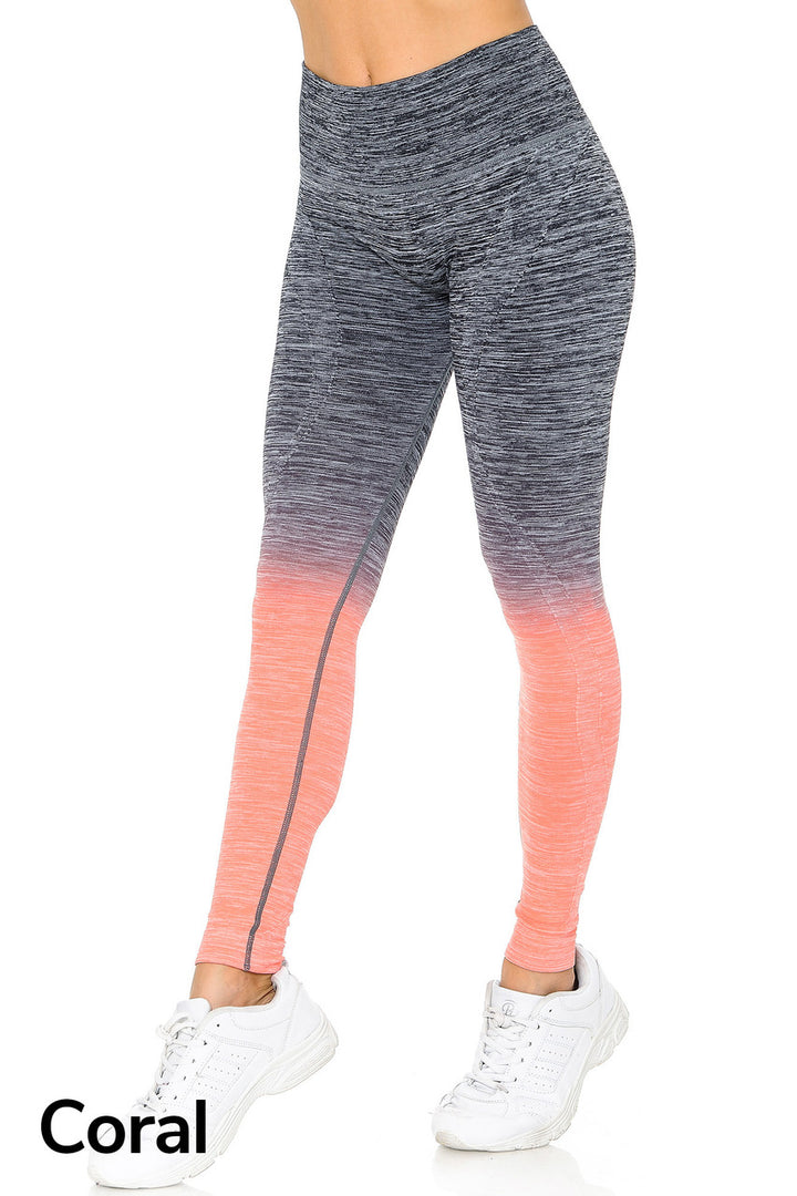 Ombre Heathered Athleica Workout Leggings