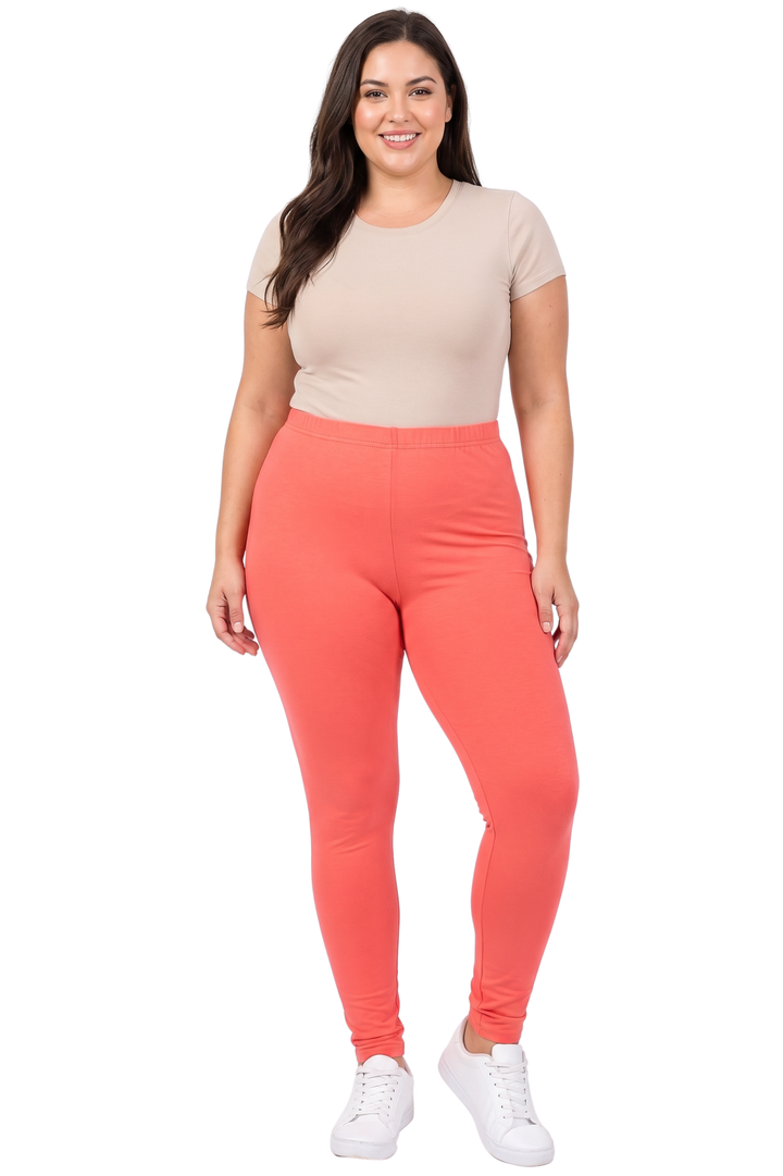 Buttery Smooth Basic Solid Capri Leggings - Plus Size - 1XL 2XL 3XL - New Mix